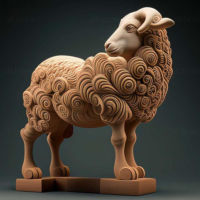 3д модель овцы